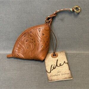 Velez Colombia Womens Coin Purse Hand Tooled Leather New with Tags Unique